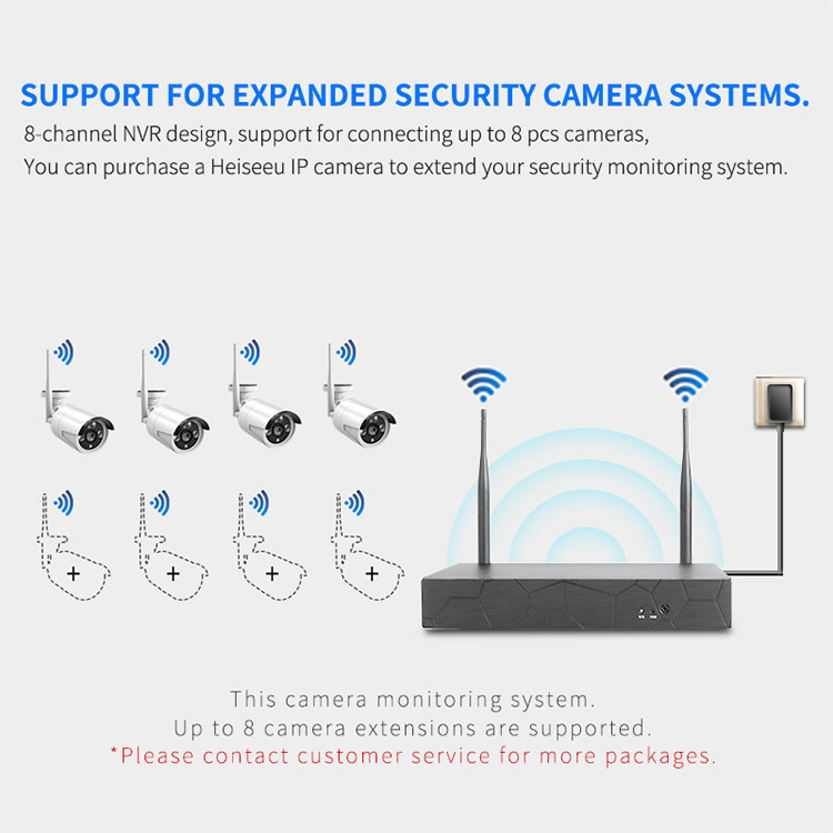 CCTV камера беспроводная камера 4CH 8CH NVR Tuya наблюдения 1080p IP камера, Wi-Fi, CCTV камеры безопасности системы комплект видеонаблюдения камера с NVR