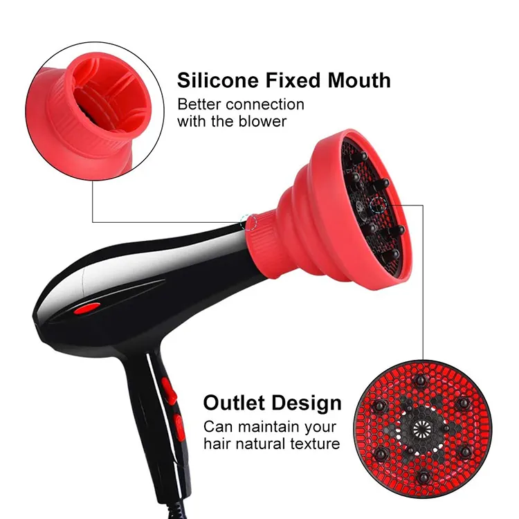 1pc silicone foldable hair blower diffusers professional hand shape curls hair dryer diffuser tool for hair dryer with diffusers