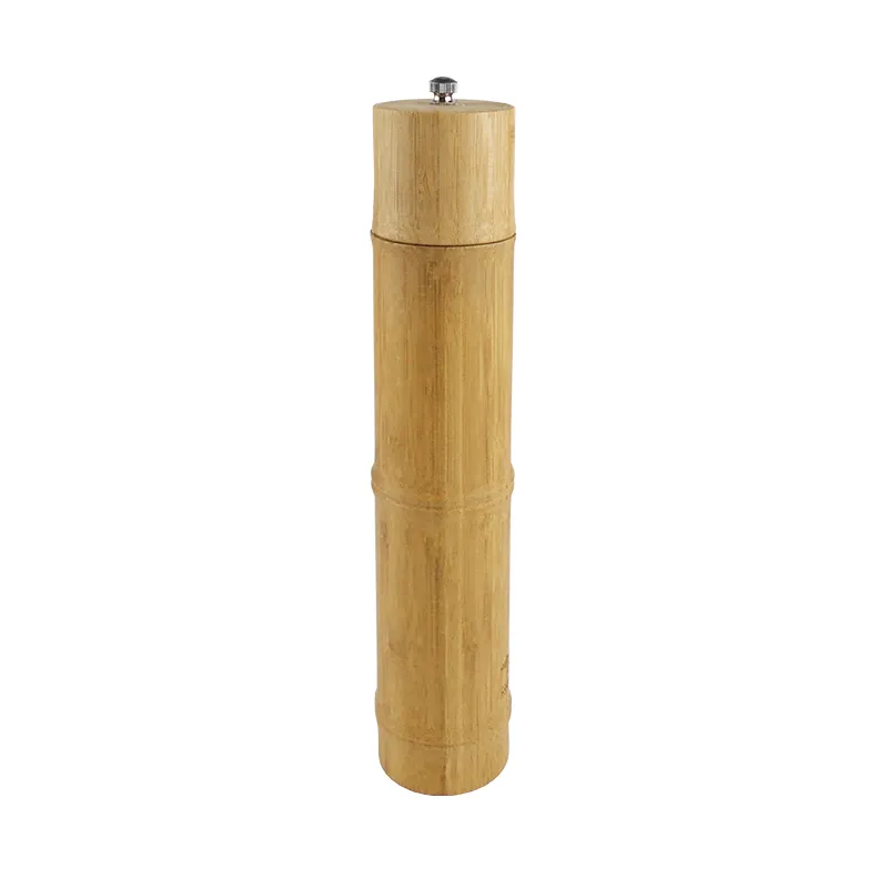 Portable Natural Hand-operated Bamboo Pepper Grinder Mill and Bamboo Salt Shaker