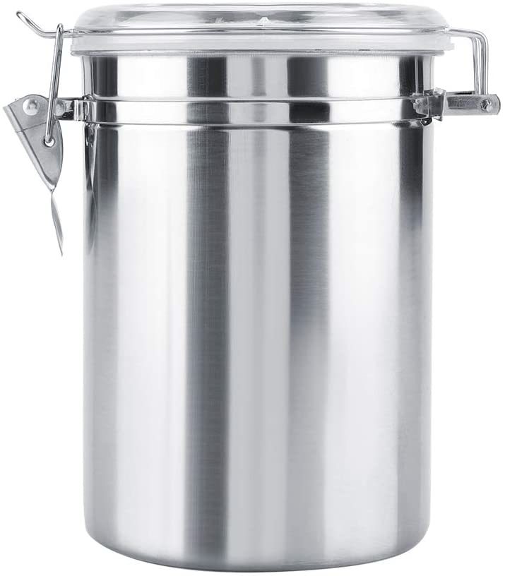 Office & School Supplies Sealed coffee container, stainless steel kitchen storage tea sugar beans (1100ml)Books