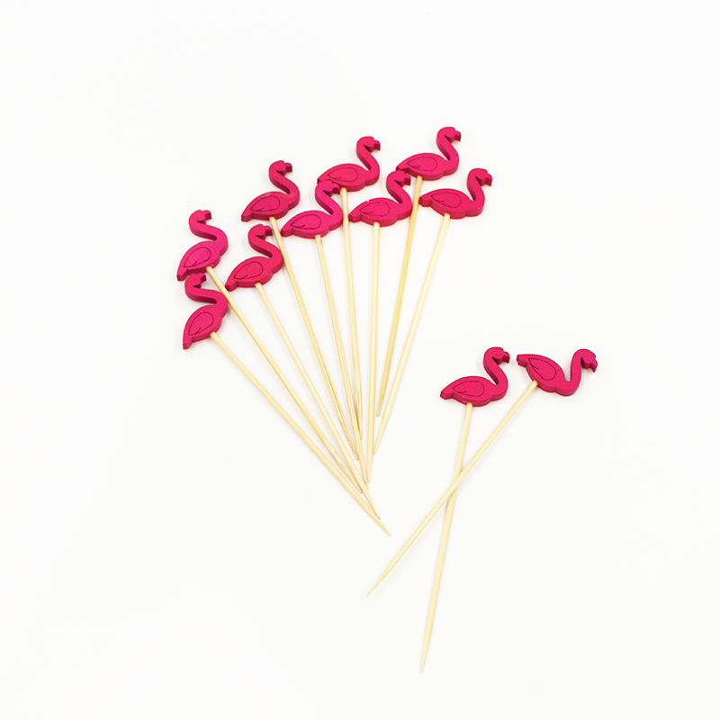 Decorative Bamboo Picks Fruit Cocktail Sticks for Party Bar Tools