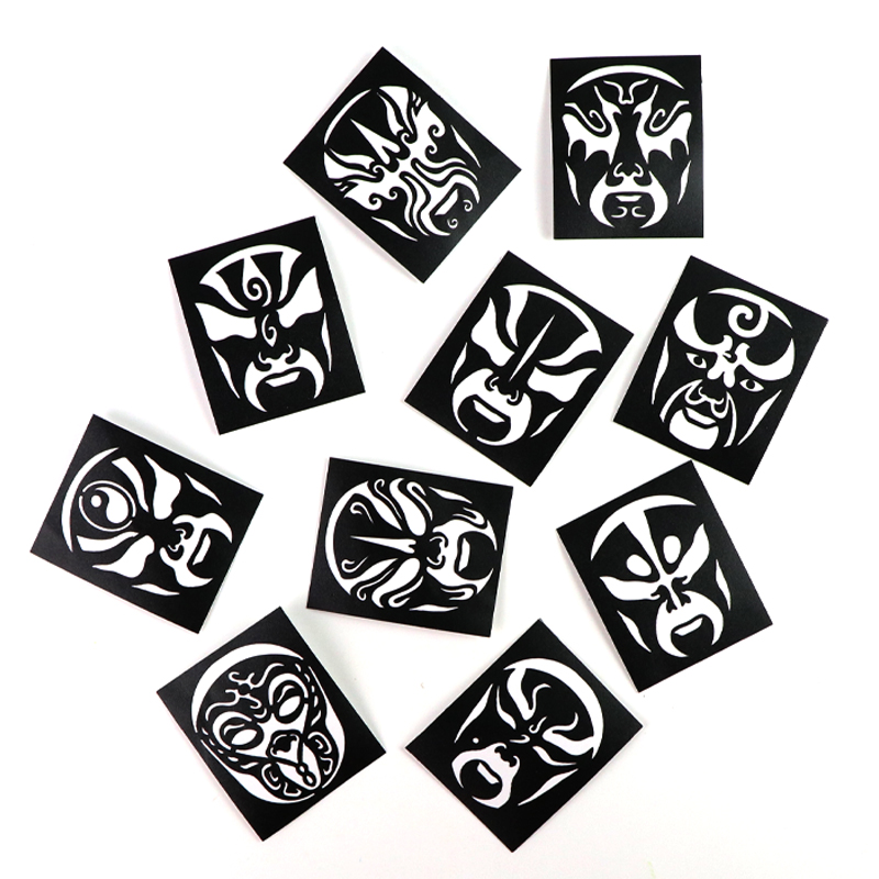 GP Beijing Opera Wholesale custom adhesive face paint tattoo stencil drawing body painting and Face Paint stencil for DIY