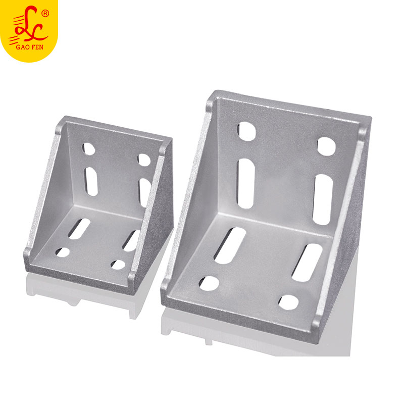 90 degree angle connector bracket for T or V slot/track aluminium profile with accessories
