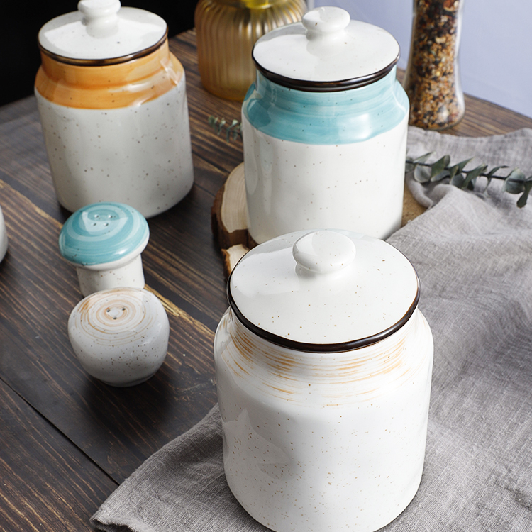 Elegant OEM color tall special design ceramic sugar pot