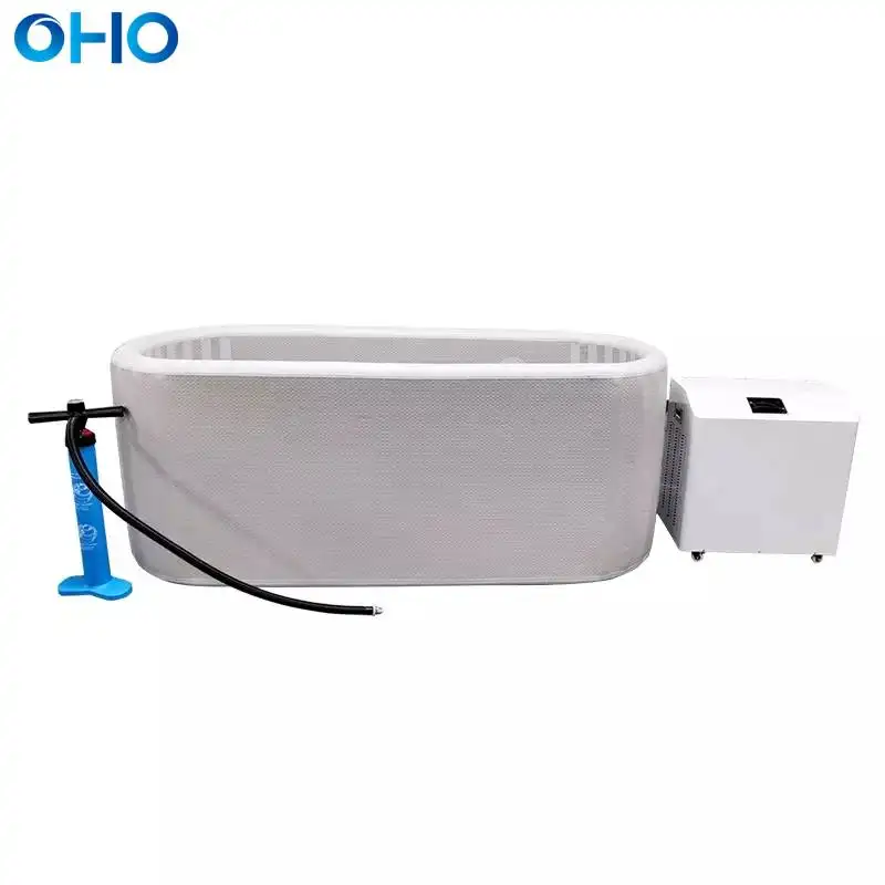 OHO DWF Material OEM ODM Portable Inflatable Folding Adult Ice Bath Tub Cold Plunge Ice Bathtub