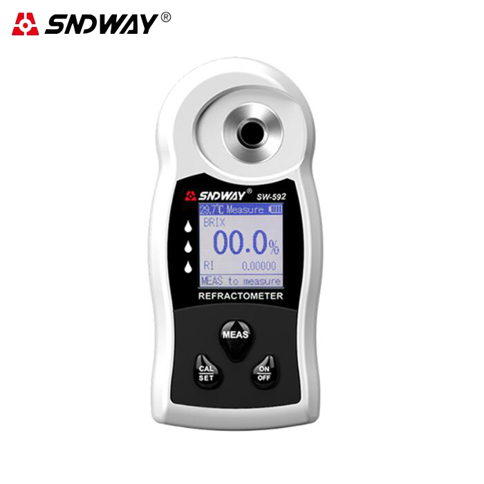 Sndway SW-592 Высокая точность Цифровой рефрактометр 0 до 32% по шкале Брикса для продуктов питания, напитков, фруктовый сахар, содержащие метр тестер IP65