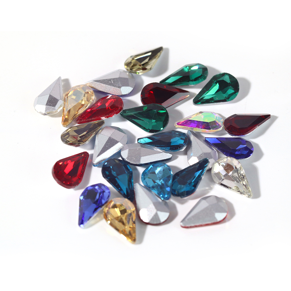 Multi Size Acrylic Rhinestones Horse Eye Crystal AB Flat Back 3D Non HotFix Nail Art Decoration for Wedding Crafts