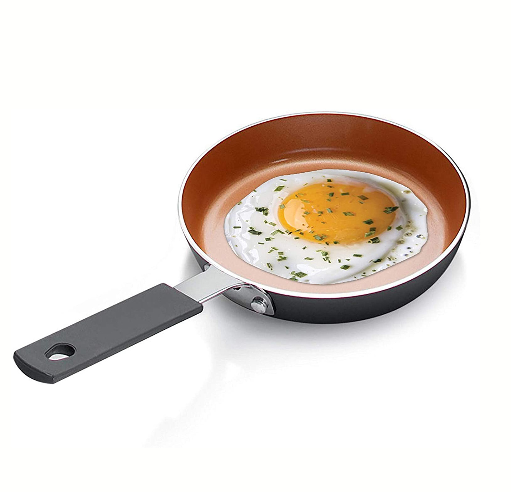 Nonstick Ceramic Coating Steel Omelet Pan Mini Egg Fryer Pan Cooker With Insulation Handle