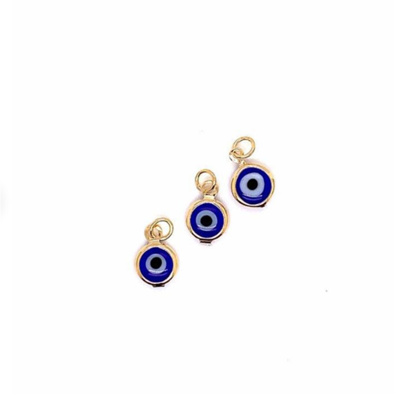 Золотое покрытие удачи маленькие синие EvilEye Шарм Подвеска для браслетов и ожерелий решений