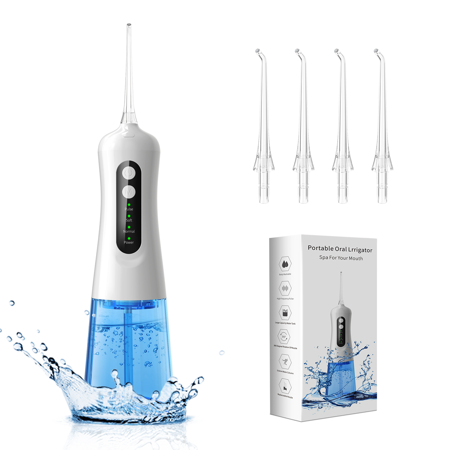 Usb Rechargeable Portable Dental Tips Teeth Care Nozzles Water Flosser