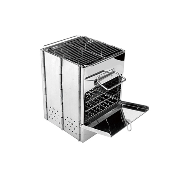 Outdoor Wood Stove Portable BBQ Portable Hiking Burning Stove Stainless Steel Burning Stove
