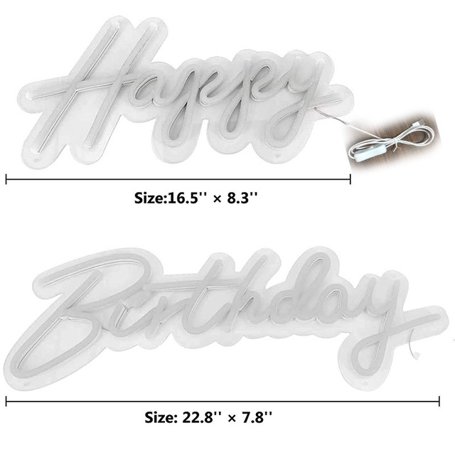 BOKUN Dropship Light Happy Birthday Led Neon Sign For The Love One