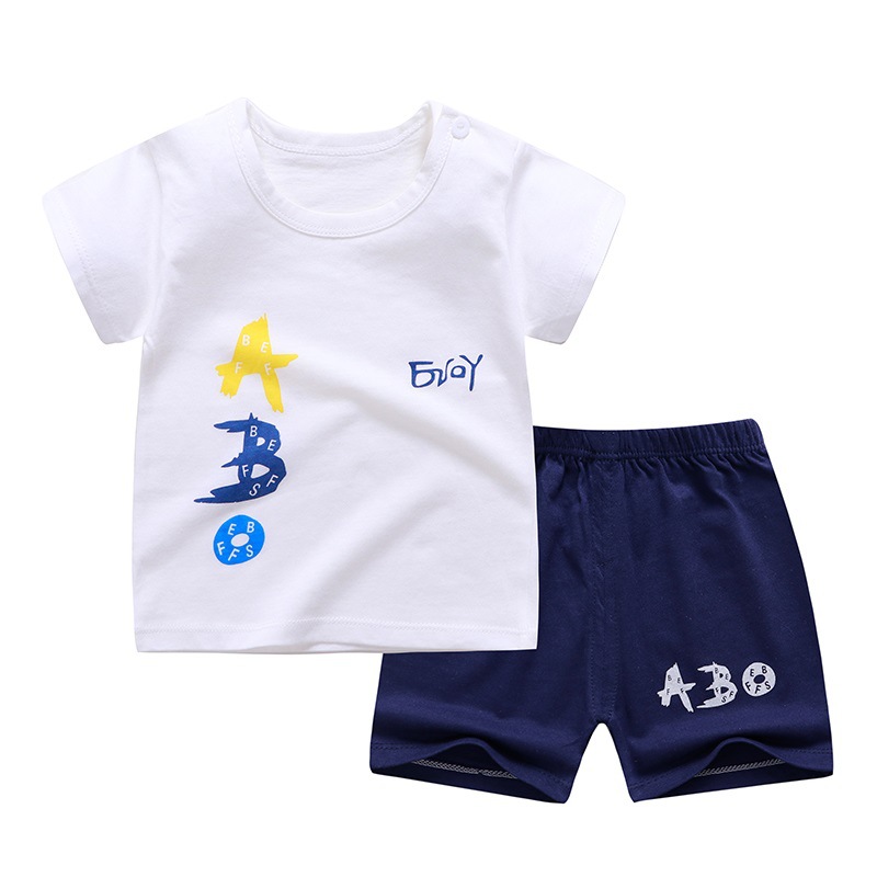 wholesale cheap high quality new style children's t-shirt short suit set quality assurance summer kids girl boy t-shirt clothing
