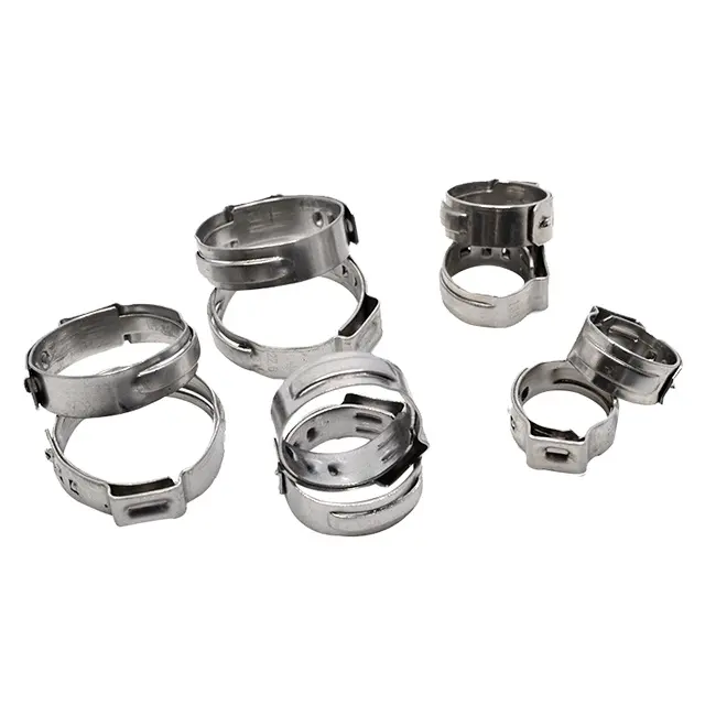 Stainless Steel Single Ear Clamp Stepless Hose Clamp for Water Pipe