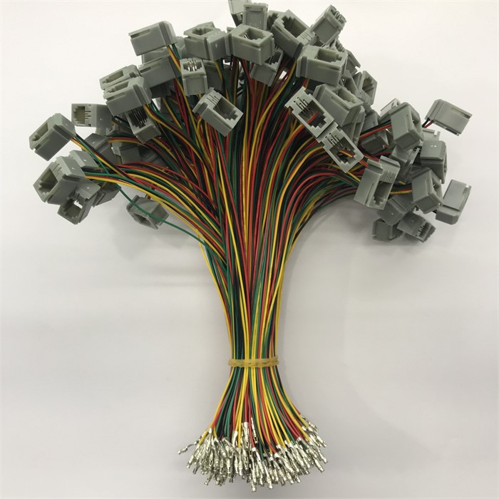 Прочный телефонный провод на заказ 1061/26AWG 4P4C/616L 300 В, многожильный телефонный кабель с луженой клеммой для подключения