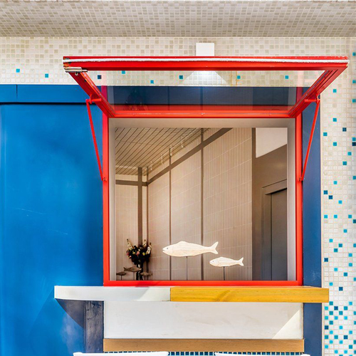 Deda factory price large aluminum frame color can be customized to manually lift awning glass window