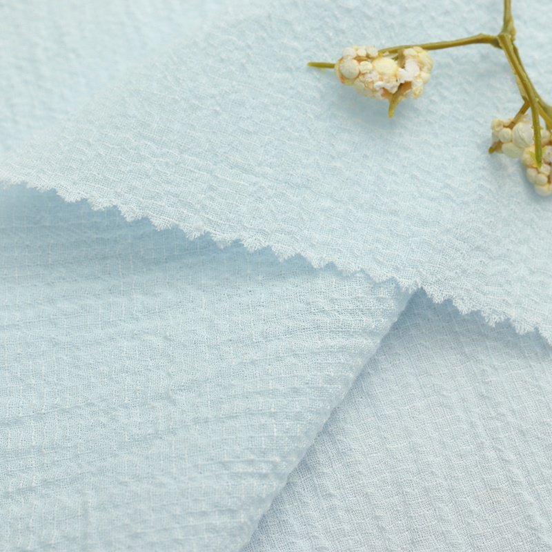 High quality custom wholesale stretch fabric Cotton linen blend crepe cloth Children's homewear fabrics