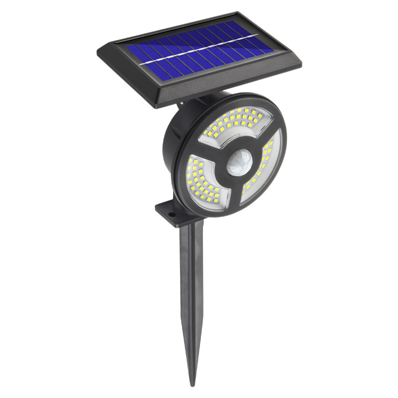 Wholesale solar lights, 3 modes human body induction lamp wall mounted & ground plug-in lamp garden lawn lamp