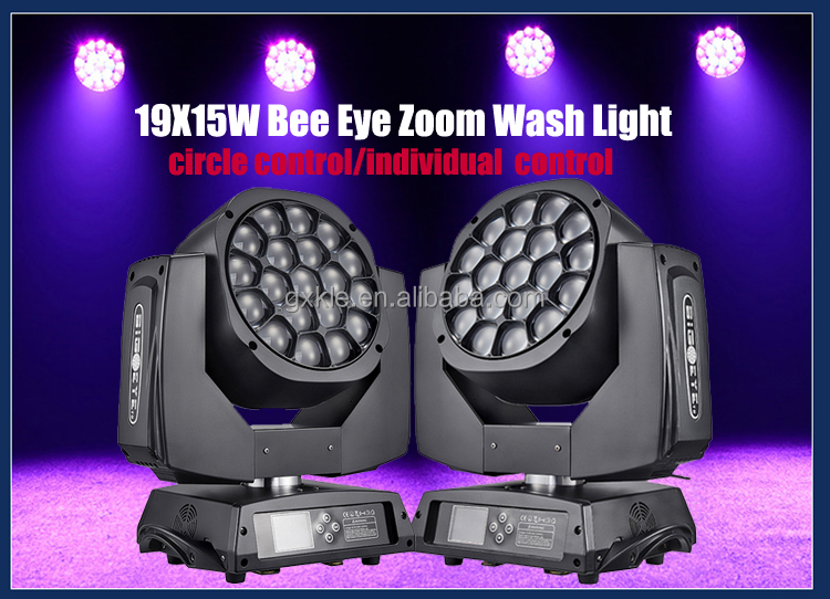 19x15w Rgbw Zoom Big Eyes Beam Light K10 Bee Eye Led Moving Head