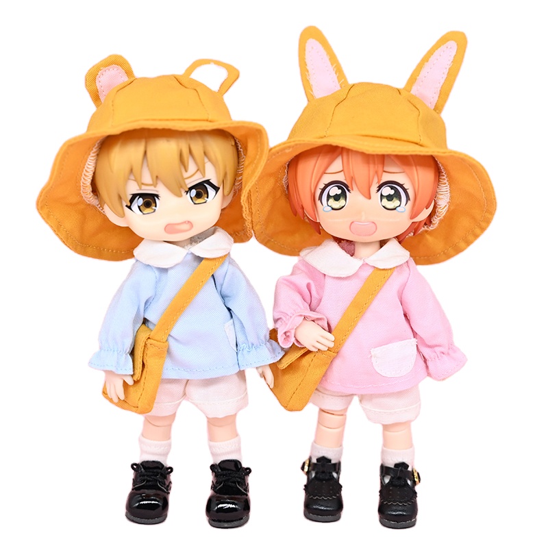 Одежда для кукол Ob11 Bjd 1/12 от китайского поставщика, Модный повседневный и простой цветной костюм, одежда и обувь для кукол Oem Odm Bjd Blythe
