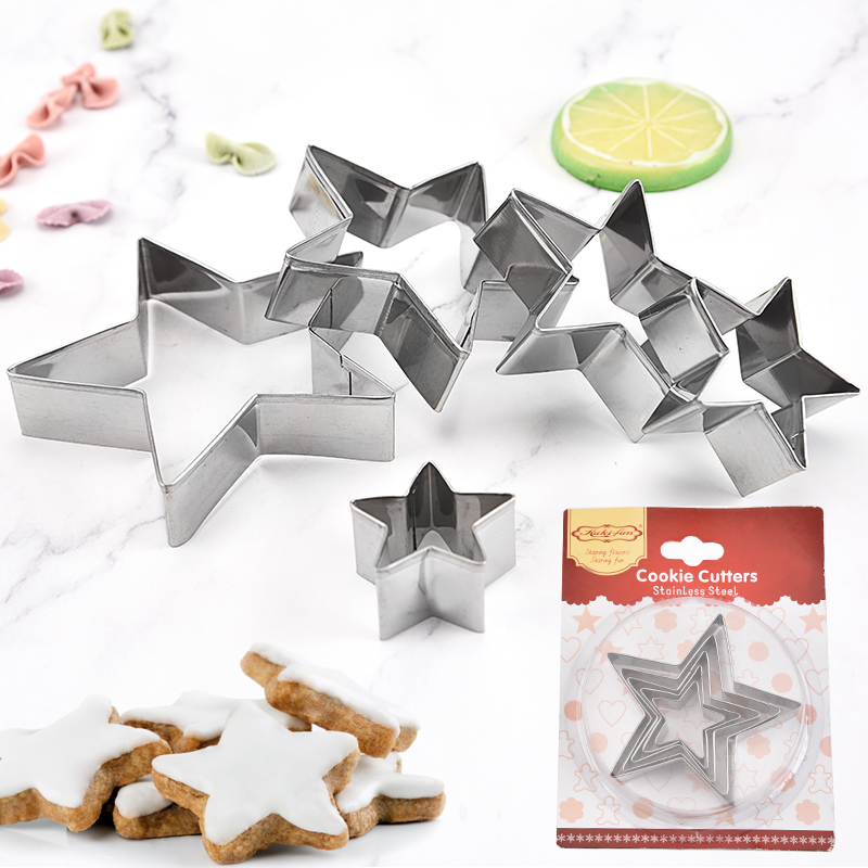 Wholesale baking tool heart shape flower shape stainless steel cookie cutter set