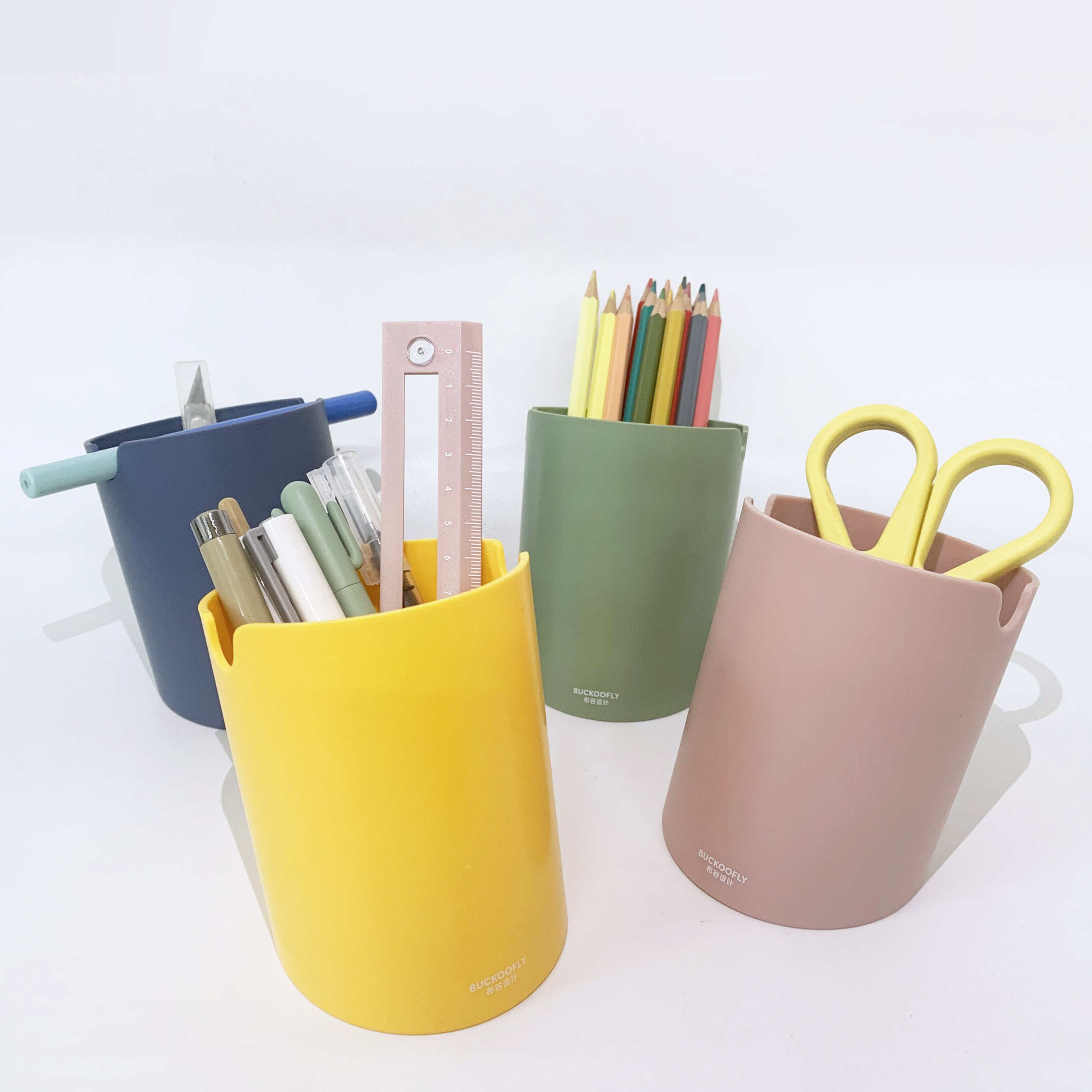 2021 креативный пластиковый контейнер для ручек в скандинавском стиле morandi colors с наклонной подставкой на 15 градусов