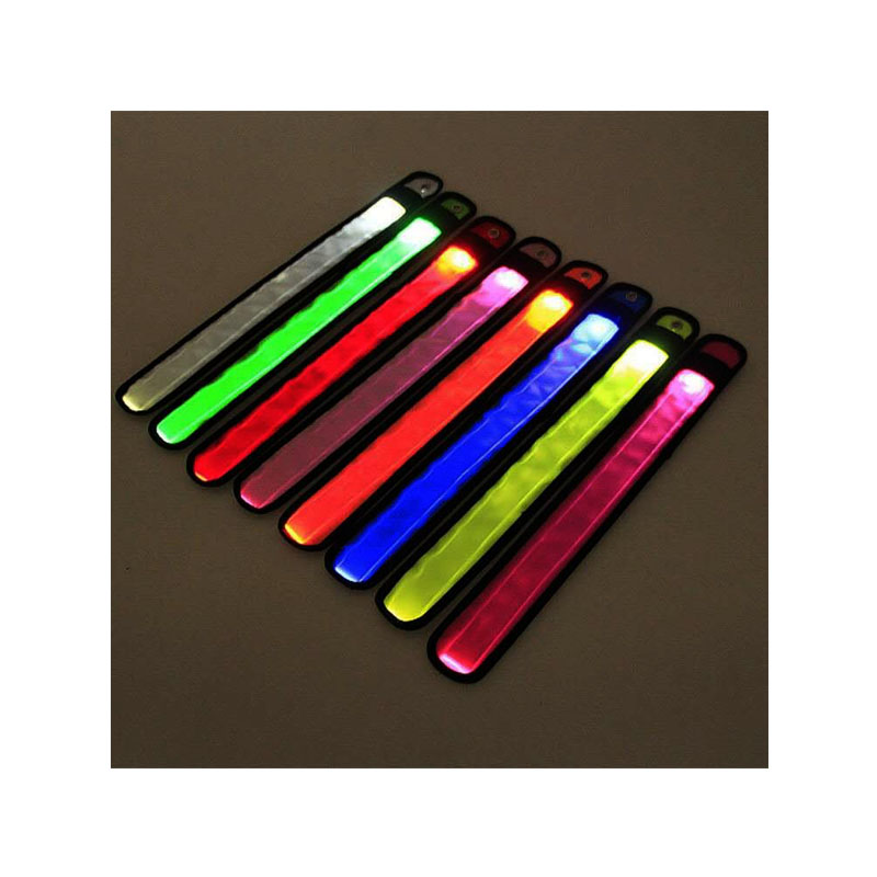 Самые продаваемые Спорт на открытом воздухе led slap band светоотражающий мигающий браслет