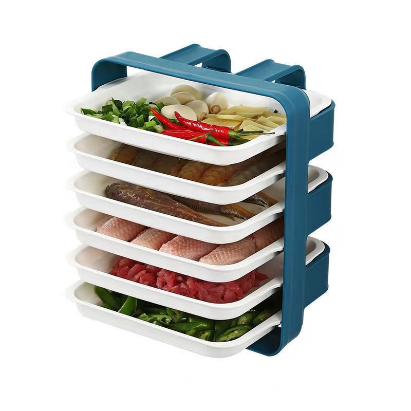 Многослойная кухня мульти-функциональный прямоугольный для тушеного мяса с лоток с блюдо подготовка для наружных осветительных приборов