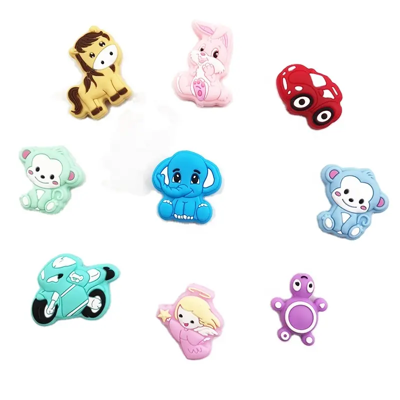 Low MOQ Factory Custom Wholesale Silicone Bead Soft Bpa Free DIY Silicone Baby Teething Teether Beads For Pacifier Clip