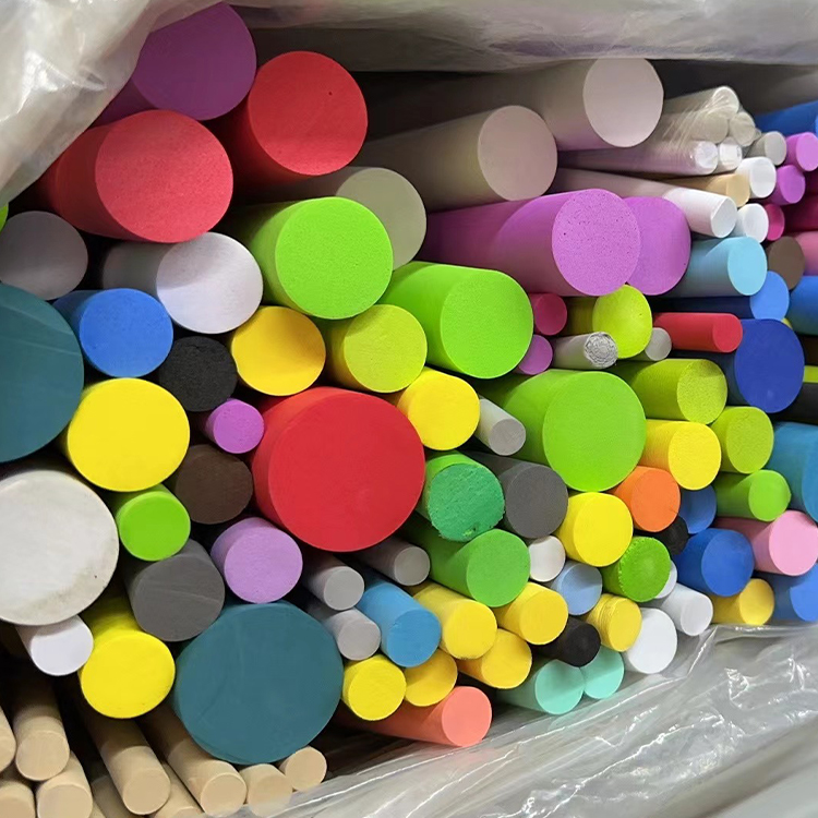 Sponge Rubber Polyethylene Styrofoam Round Eva Foam Tubing High Density Colored Colorful Handle Solid Epe Custom Eva Tube