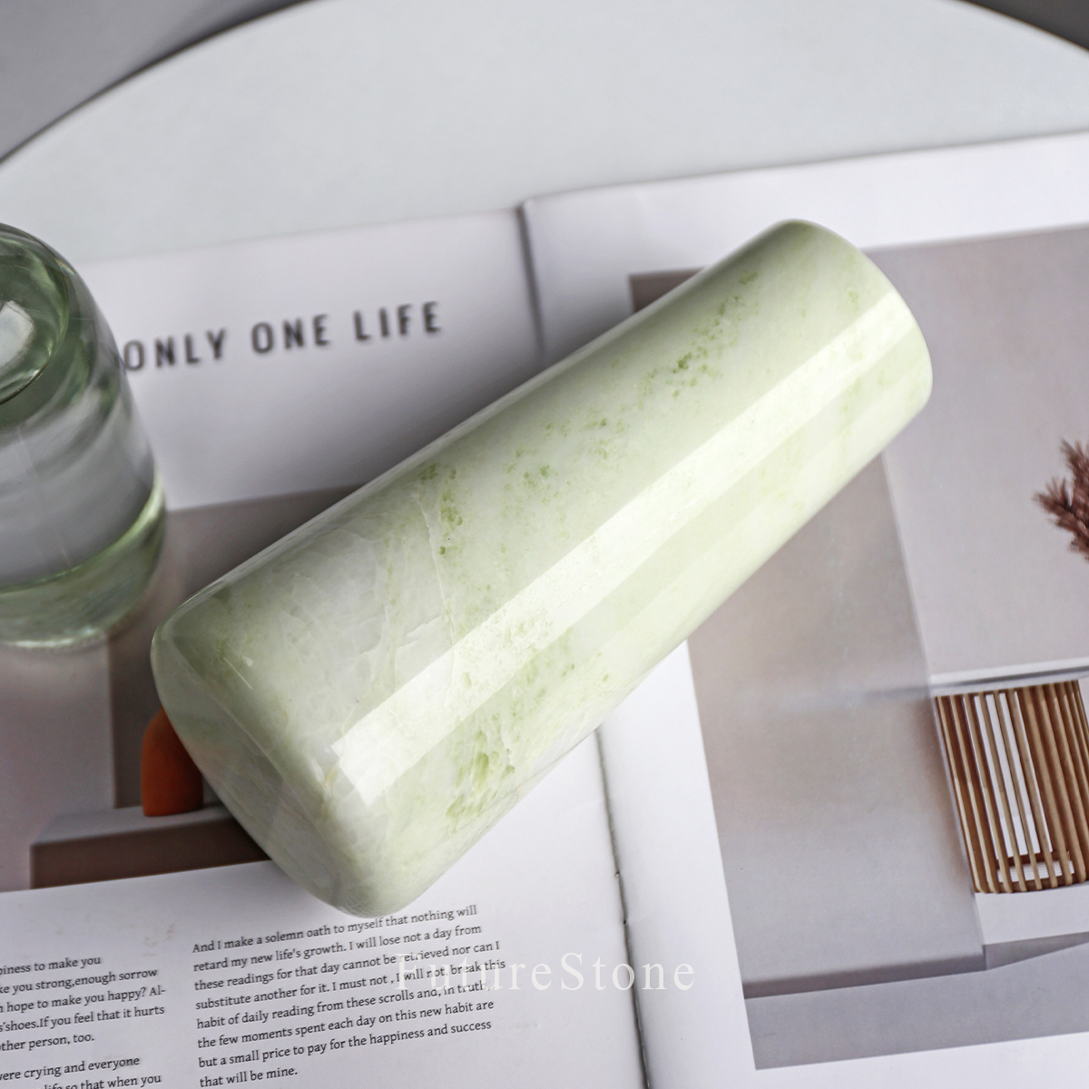 Natrual Handcrafted Polished Emerald Green Round Marble Vase Customized Garden Marble Vase Stone For Home Hotel Decoration