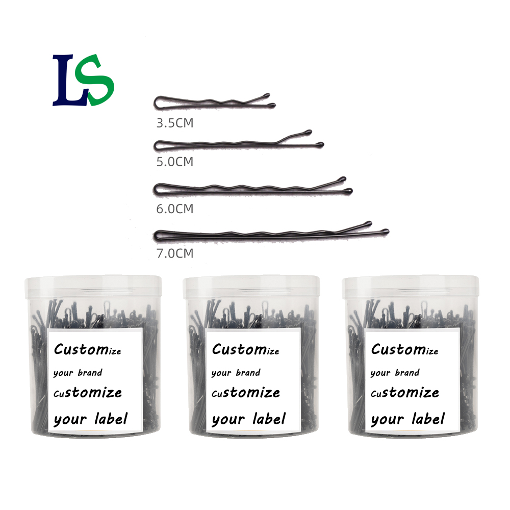 Wholesale Hairdressing Tools 250 pcs Bobby Pin Plastic Barrette Salon Grip Clip Black Hairpin