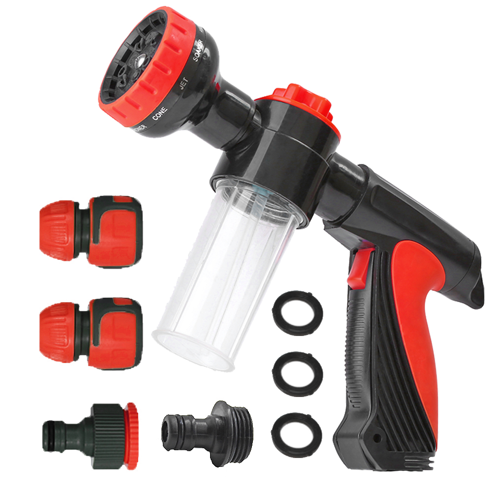Wholesale Garden Water Gun 10 Function Plastic Foam Spray Car Wash Garden Hose Spray Water Nozzle With Garden Hose Connectors