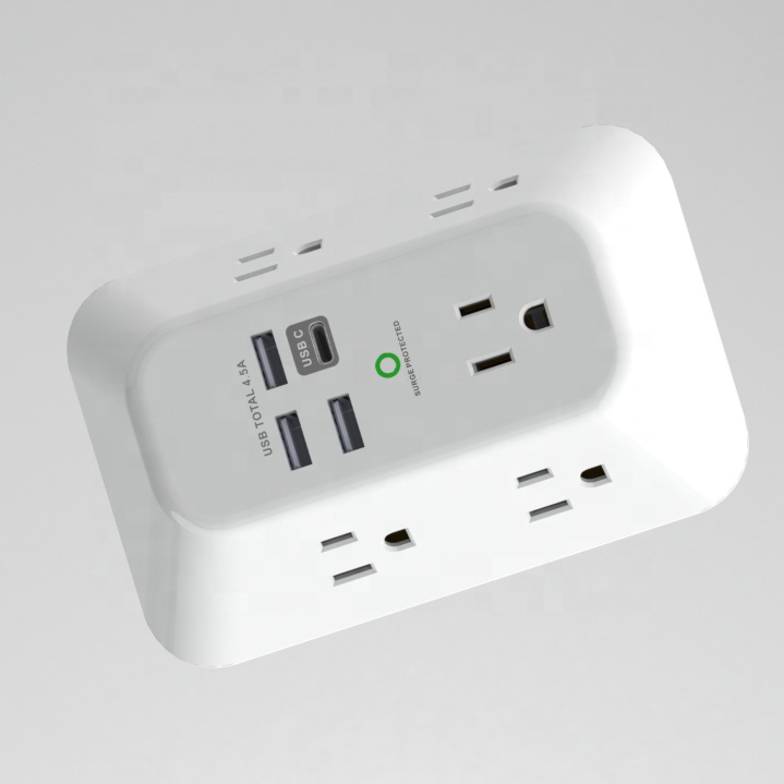 Настенное зарядное устройство USB для Япония японского рынка, 3-сторонний удлинитель с адаптером селфи-стик расположенные розетки с USB C порт
