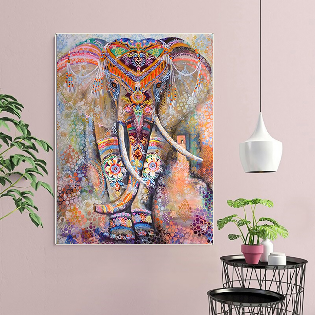 Handmade Arts Needlework Cross Stitch Fabric Cartoon Elephant Patterns Cross-Stitch Kits