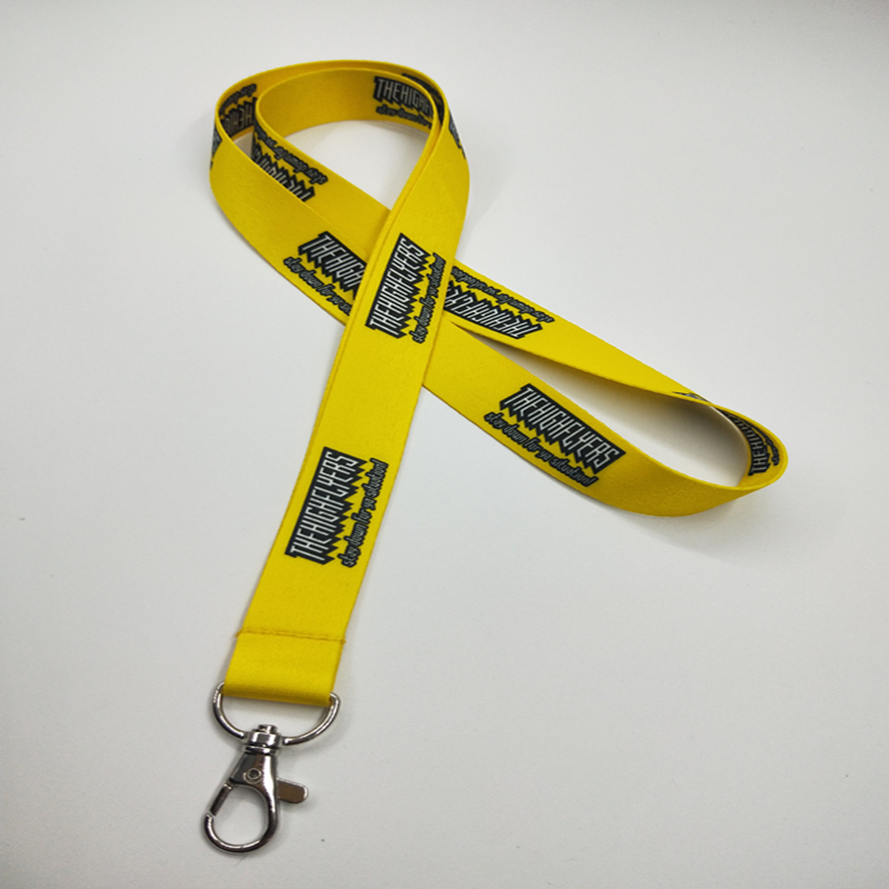 Factory price flat polyester promotional custom printed neck polyester lanyards with logo