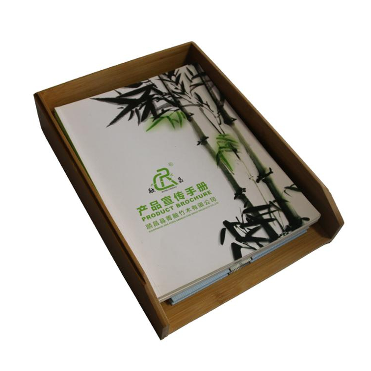 Bamboo Desk Letter Holder Bamboo Stackable Letter Rack Document File Paper Tray