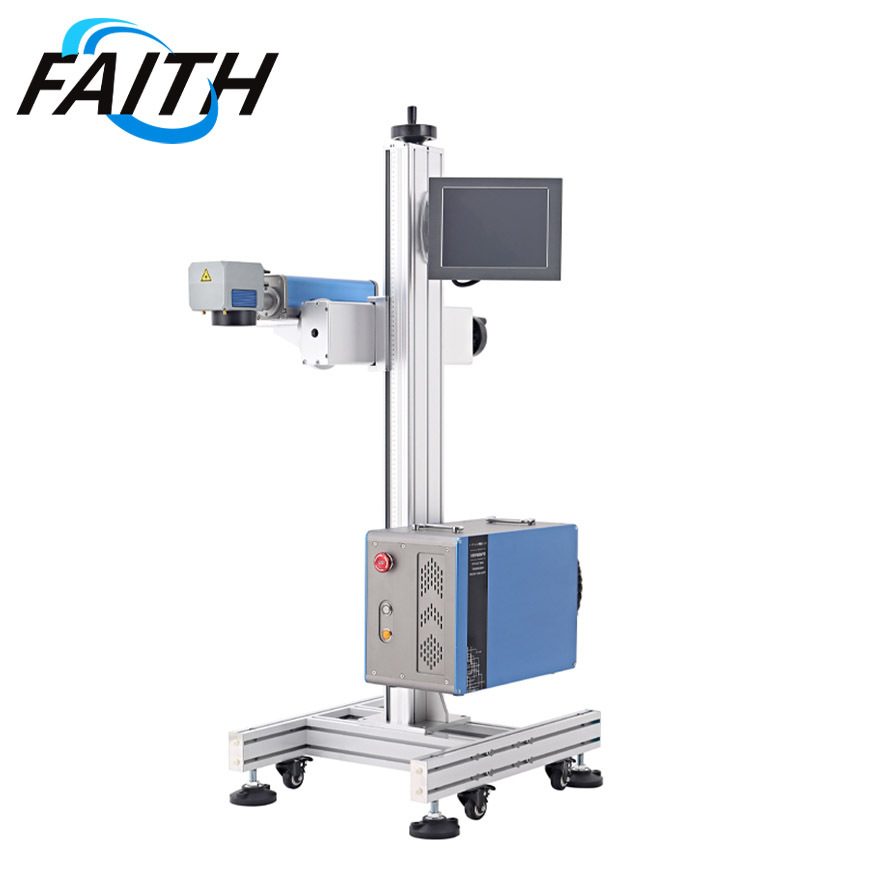 Raycus Flying Fiber Laser Marking Machine Online 20W 30W 50W Production PE PVC HDPE Pipes Cables Laser New