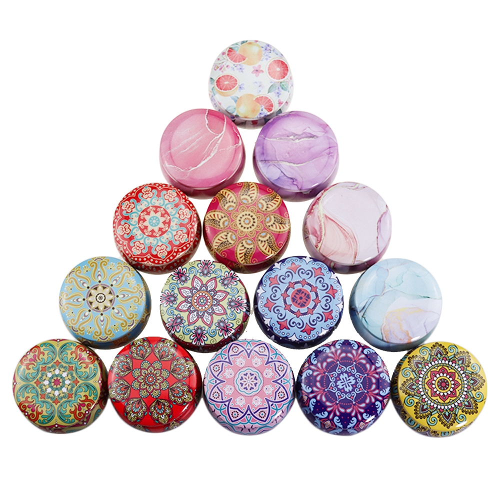 Wholesale Low MOQ Empty Small Round Gift Metal Packaging Candy Tea Container Candle Paint Tin Cans