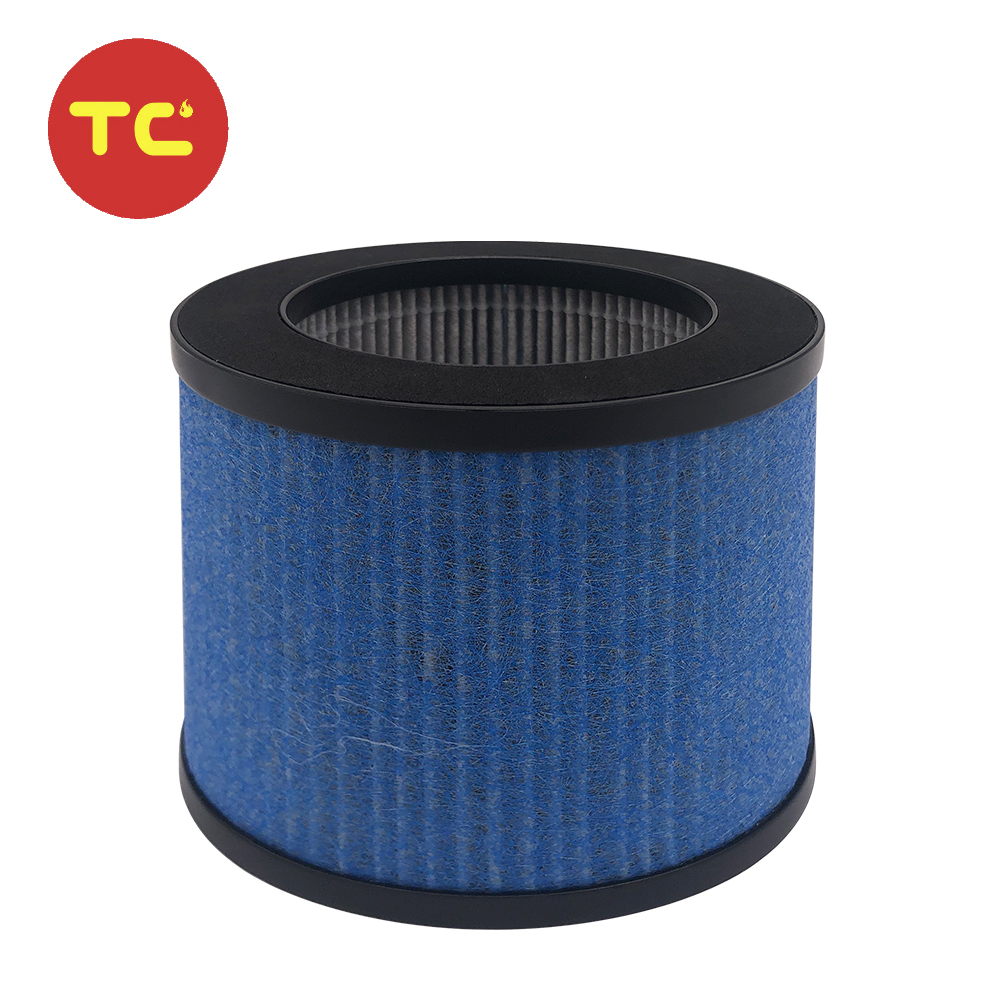 Round Cartridge Activated Carbon Media Air Filter Element For Comfy C1 Air Purifiers Part Tpap002