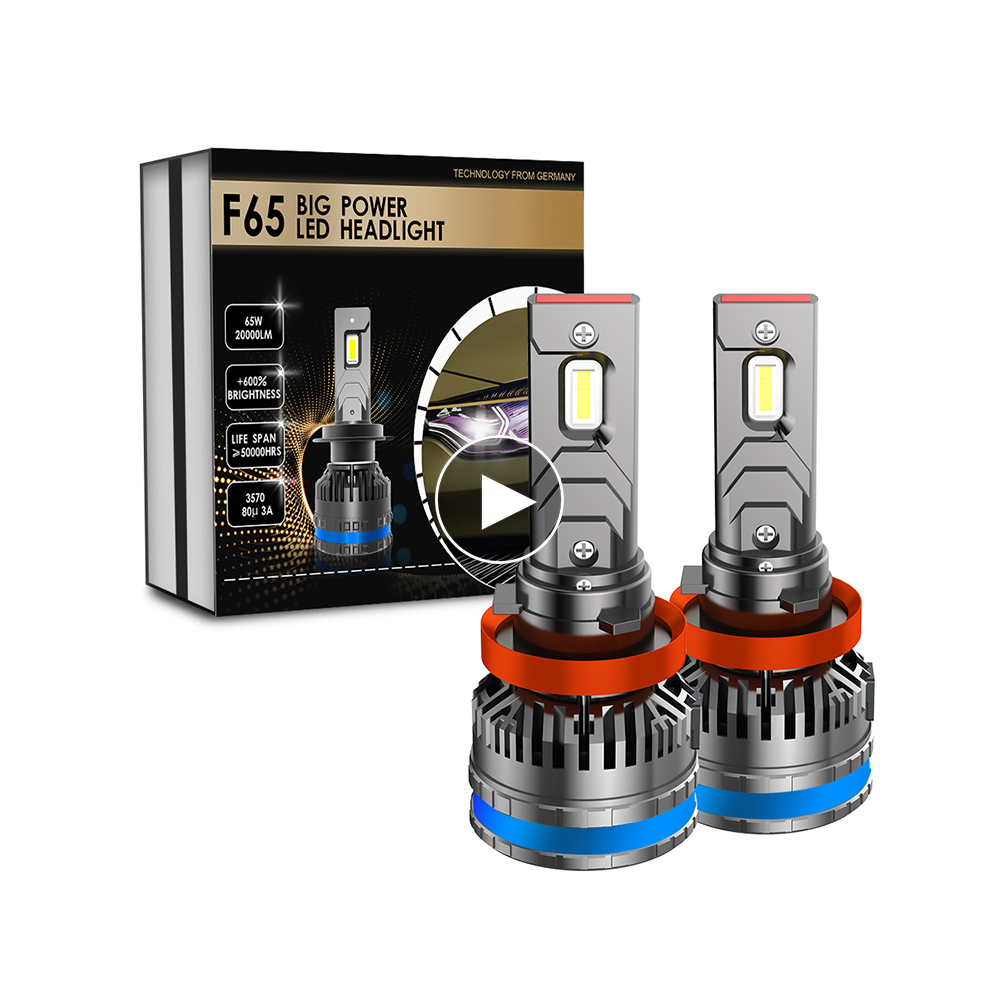 XENPLUS F65 в виде бабочек, новинка, 12V 65W 20000LM 6000K 3570 чип H8 H9 H11 360 градусов одиночный beamcar светодиодные лампы для передних фар