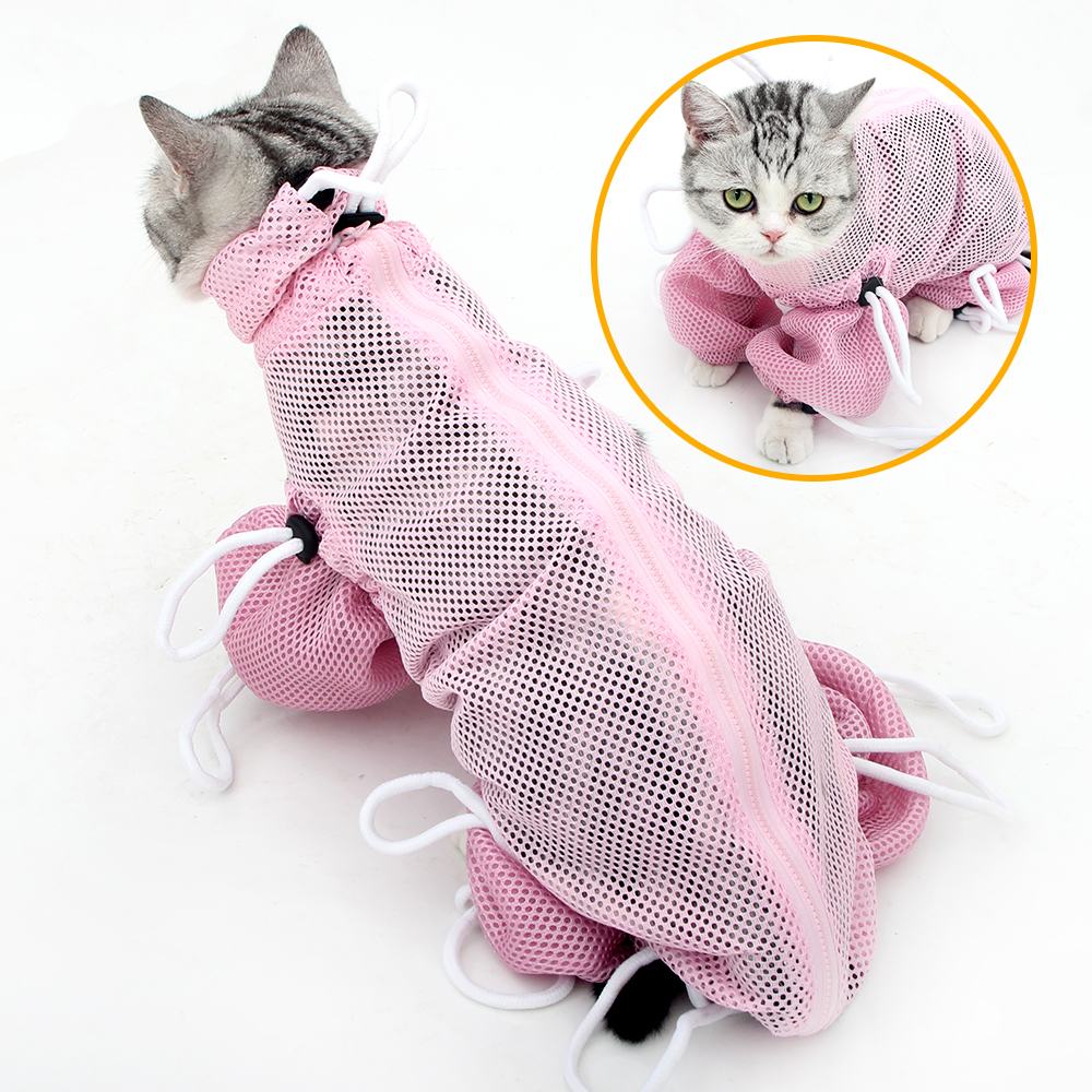 Профессиональный многоразовый сдержанность Pet Чистка сетки уход продукт кошка стиральная сумка