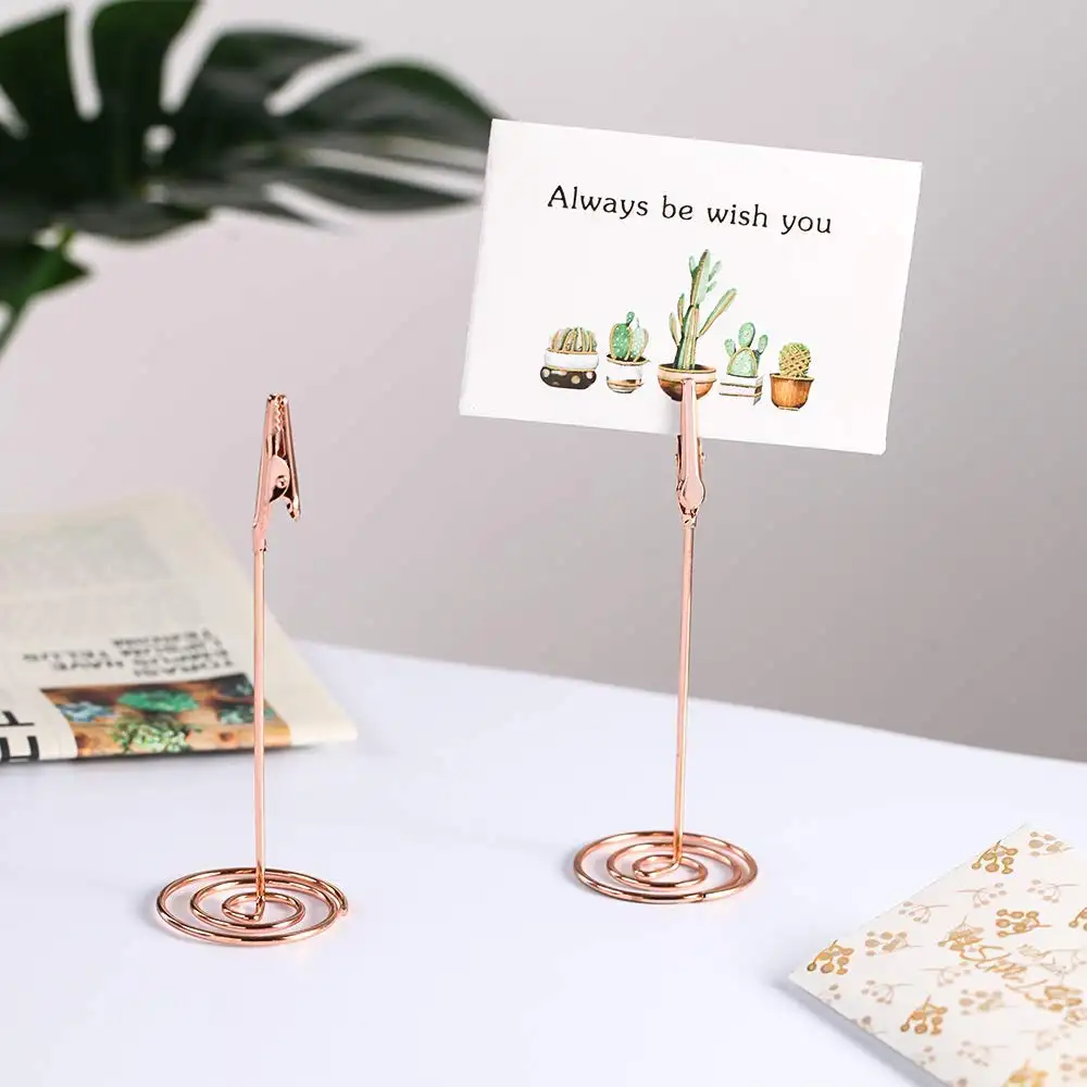 The rose gold color photo memo clip holders with bulk packing