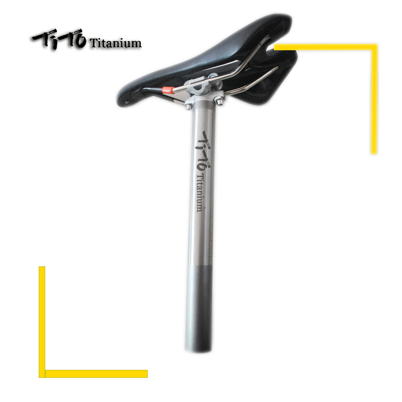 Тито титановый сплав Подседельный штырь для горного велосипеда, MTB/дорожный велосипед Подседельный штырь для горного велосипеда 27,2/30,9/31,6 мм * 350 мм зажим-на Титан на подседельную трубу рамы алюминиевая головка