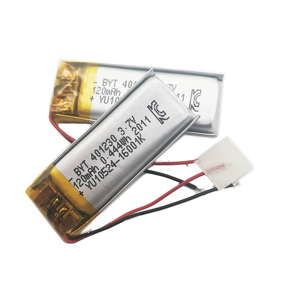 KC 401230 3,7 v 120mah литий-полимерная батарея маленькая lipo аккумуляторная плоская батарея IEC62133