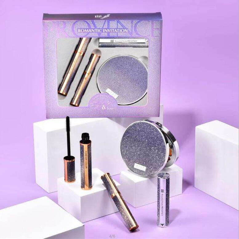 Resplendent starry sky Eyeliner mascara lipstick air cushion bb cream Kit Cosmetics Set Gift Box Makeup Set