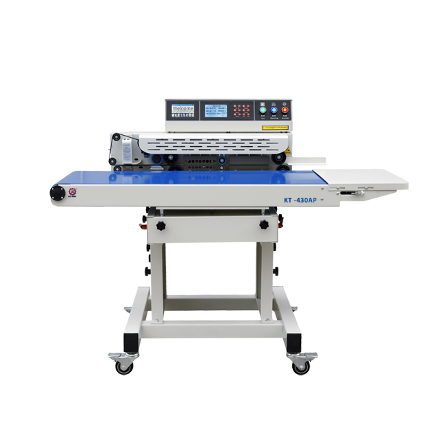 continues seal machine heat induction sealing machinecontinuous band sealing with coding machine KT-430AP