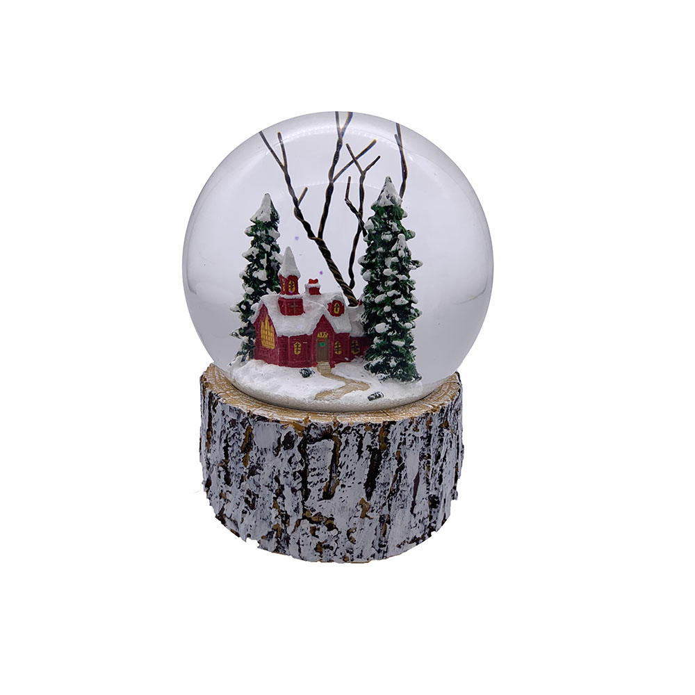 Winter Country Scene 100MM Resin Hand Painted Snow Globe
