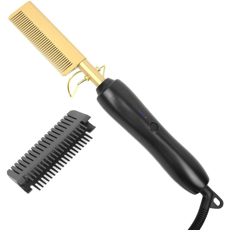 Multifunction Hair Straightener Flat Irons Wet Dry Use Brush Comb Hot Heating Hair Straight Styler Curling Iron Hair Curler Comb