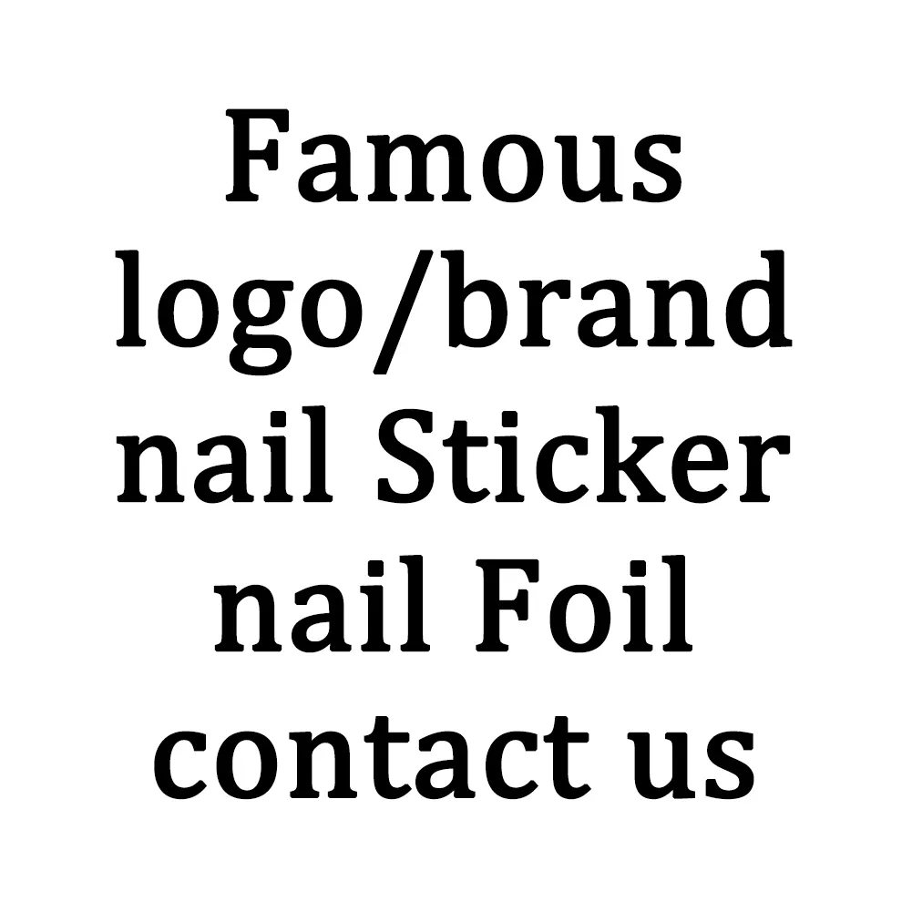 Popular Luxury Brand Name Logo Designer Nail Foil Rolls Stickers For Nail Art